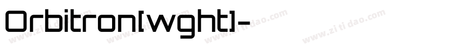 Orbitron[wght]字体转换